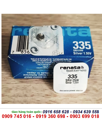 Renata SR512SW, Pin đồng hồ đeo tay 1,55v Silver Oxide Renata SR512SW -Pin 335 /Vỉ 1viên 